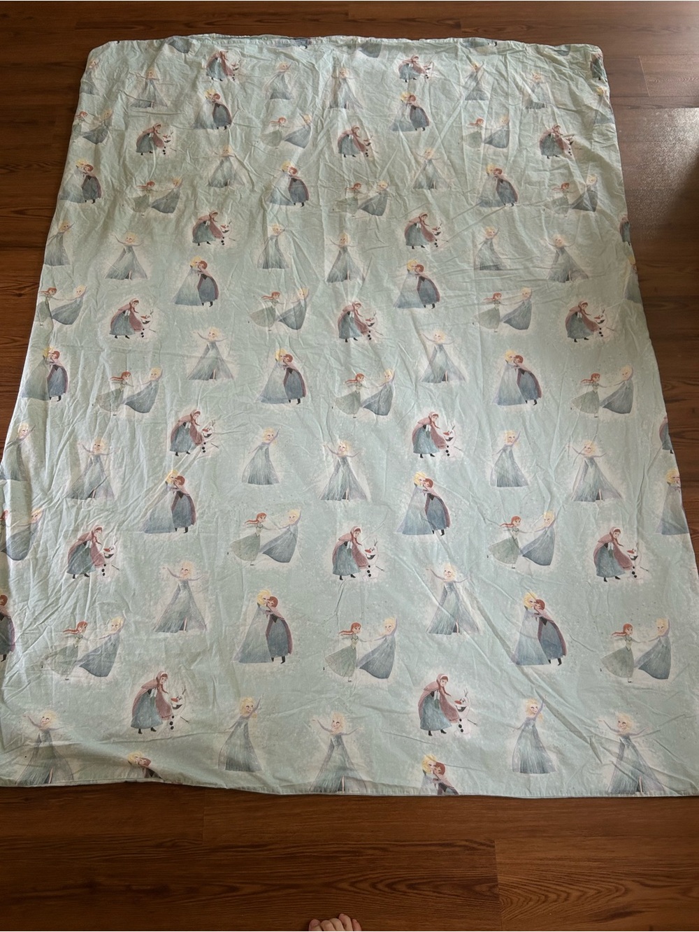 Pottery Barn Kids Light Blue Disney Frozen Organic Duvet Cover - Picture 4 of 7